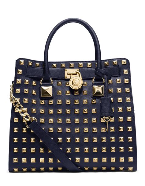 michael kors hamilton studded tote|Michael Kors saffiano large tote.